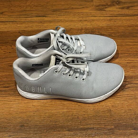 Nobull Shoes Mens 8 Superfabric Light Gray Trainer Athletic Sneakers Womens 9.5 - Picture 5 of 9